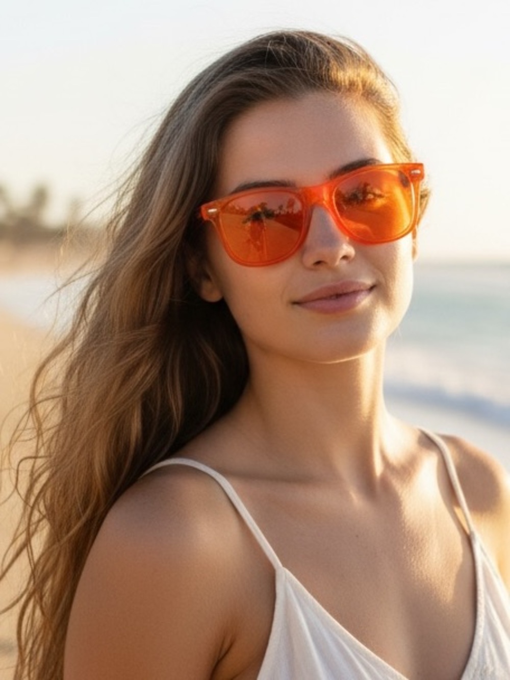 Rainbow Optx Translucent Orange Sunglasses